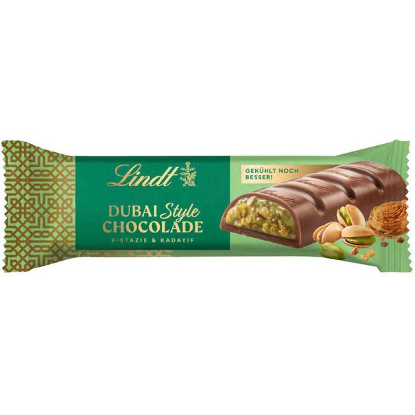 LINDT Schokolade, Lindt Dubai Style Chocolade Riegel mit Pistazien und Engelshaar 40g