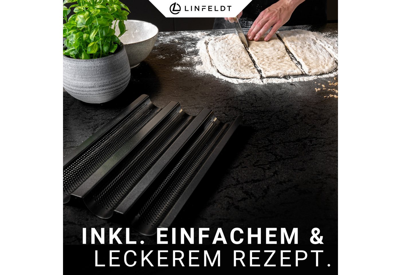 LINFELDT Baguetteblech Premium Baguette mit Antihaftbeschichtung – Bild 4 von 5