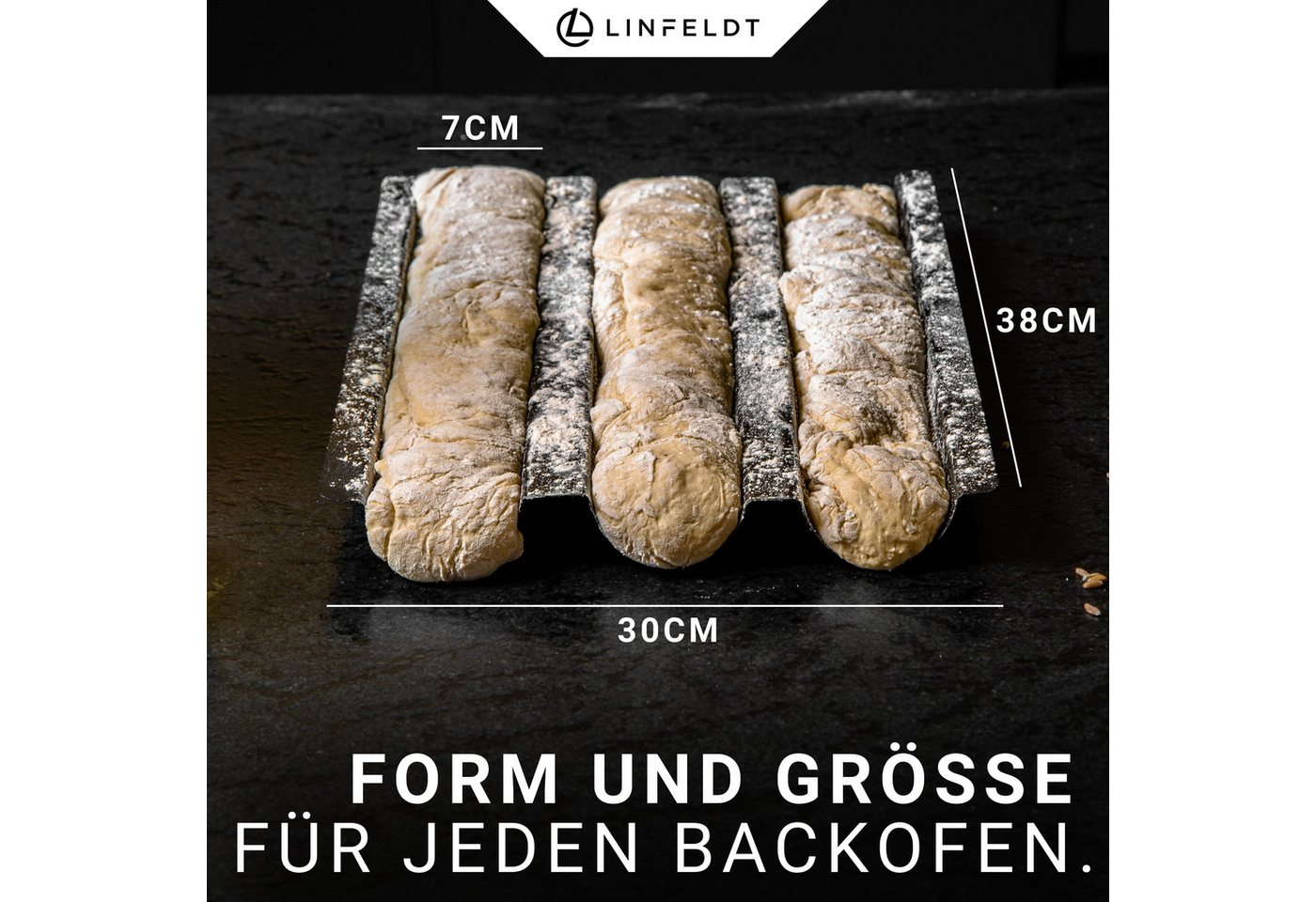 LINFELDT Baguetteblech Premium Baguette mit Antihaftbeschichtung – Bild 5 von 5