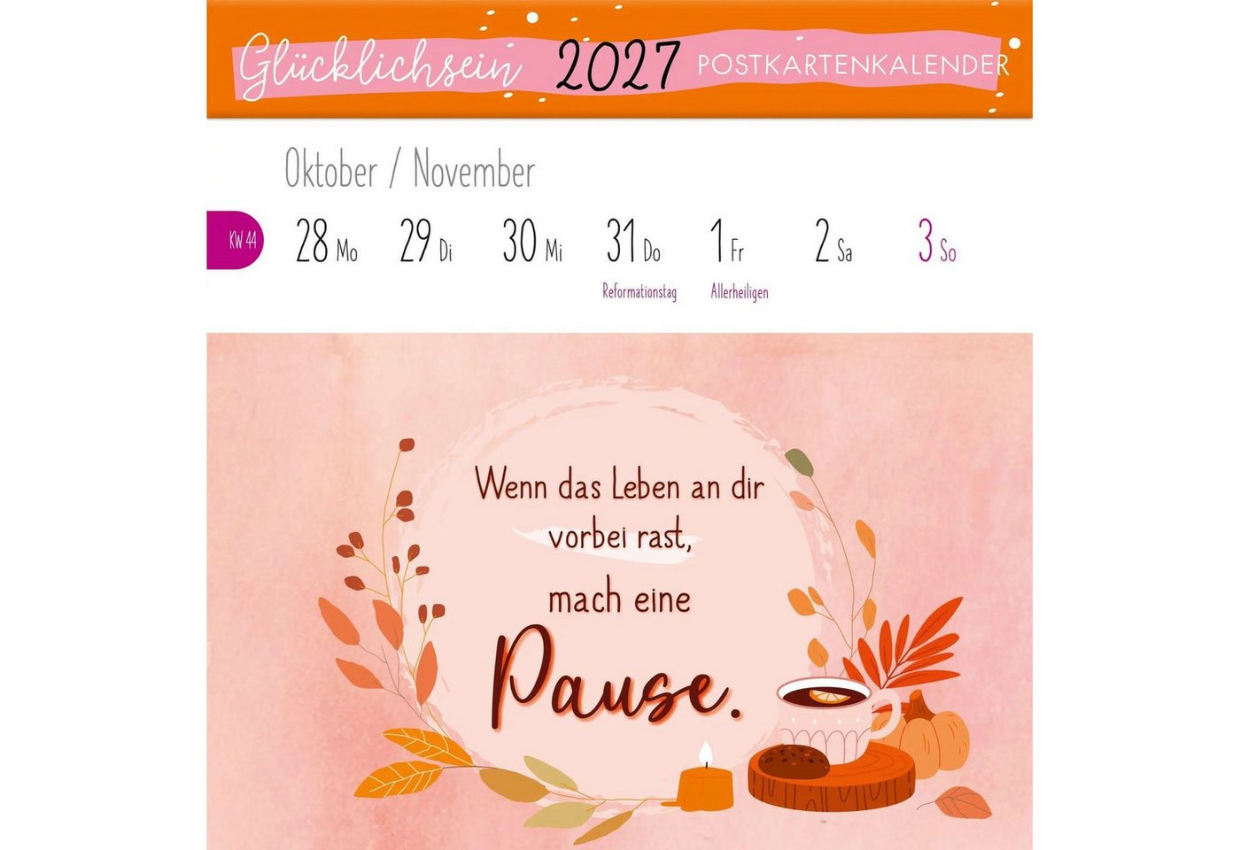 Lingen Tischkalender Postkartenkalender Glücklichsein 2027 by konfettiberlin – Bild 4 von 5