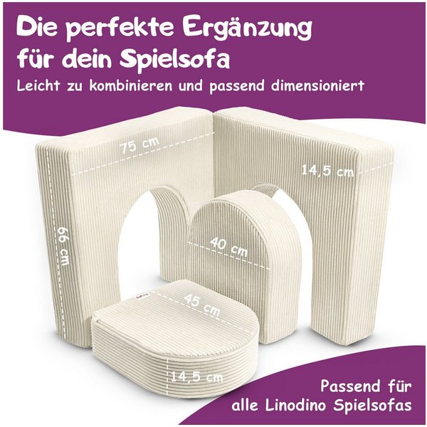 Linodino Kindersofa Magisches Tor – Spielsofa Add-on mit Bögen, Kindersofa Bauteil, Spielsofa Add-on