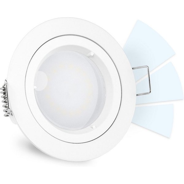 linovum LED Einbaustrahler fourSTEP LED Einbauspot "Dimmen ohne Dimmer" GU10 5W neutralweiss, Neutralweiß
