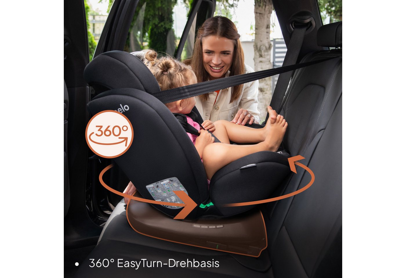 lionelo Autokindersitz BASTIAAN I-SIZE, ab: ab Geburt, bis: bis 12 Jahre, ab: 40,00 cm, bis: 150,00 cm, (Set), i-Size / 0-36 kg / Isofix + Top Tether – Bild 5 von 5
