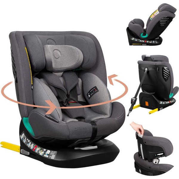 lionelo Autokindersitz BASTIAAN ONE i-SIZE, ab: ab Geburt, bis: 12 Jahren, ab: 40,00 cm, bis: 150,00 cm, (Set), 4 in 1/i-Size/Dri-Seat/360 Grad/0-36kg