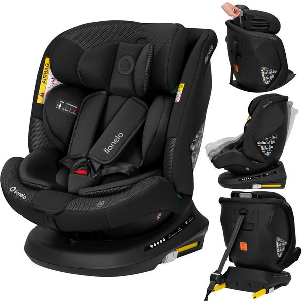 lionelo Autokindersitz BASTIAAN PLUS I-SIZE, ab: ab Geburt, bis: bis ca. 12 Jahre, ab: 40 cm, bis: 150 cm, (Autokindersitz + Verkleinerungseinlage + ISOFIX-Führ