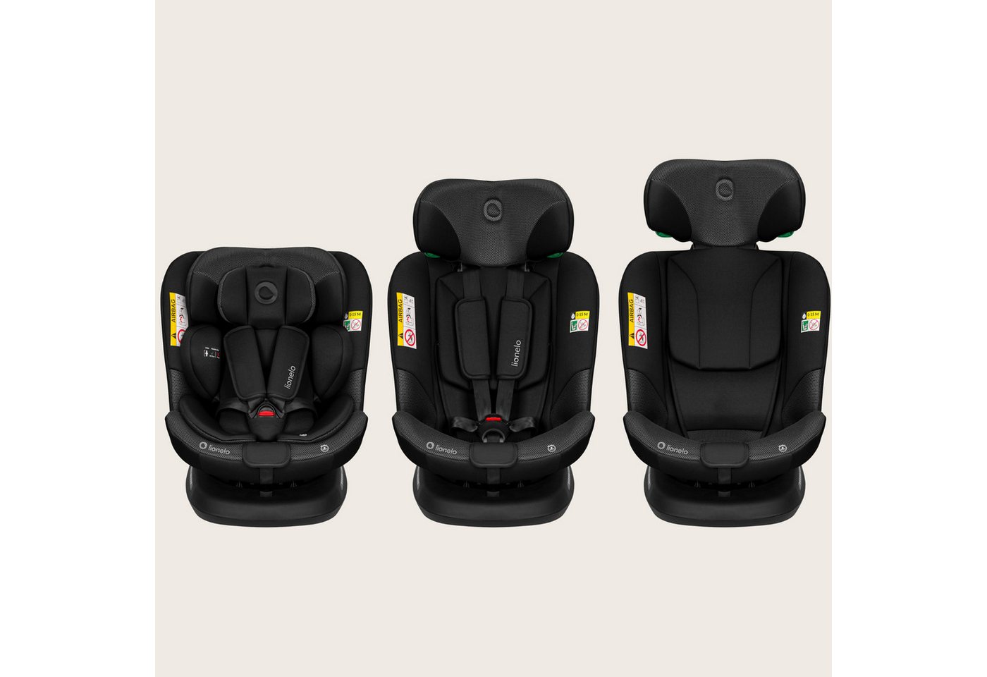 lionelo Autokindersitz BASTIAAN PLUS I-SIZE, ab: ab Geburt, bis: bis ca. 12 Jahre, ab: 40 cm, bis: 150 cm, (Autokindersitz + Verkleinerungseinlage + ISOFIX-Führ – Bild 2 von 5