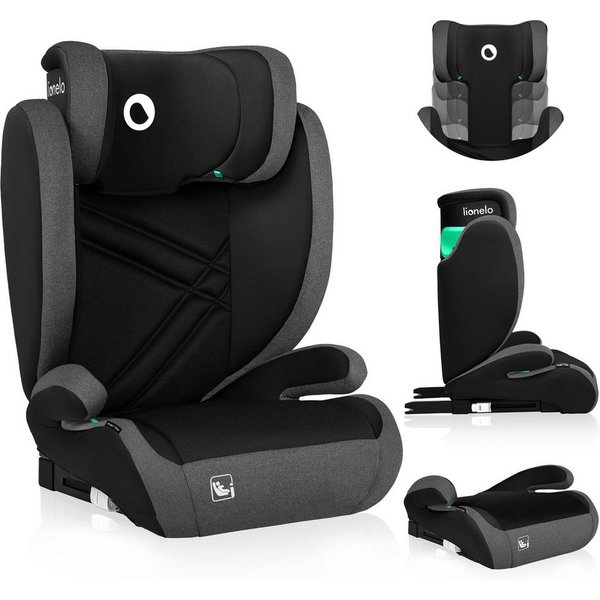 lionelo Autokindersitz HUGO I-SIZE, ab: ab 4 Jahre, bis: bis 12 Jahre, ab: 100,00 cm, bis: 150,00 cm, (Set), i-Size / ISOFIX oder Autogurte / 15-36kg