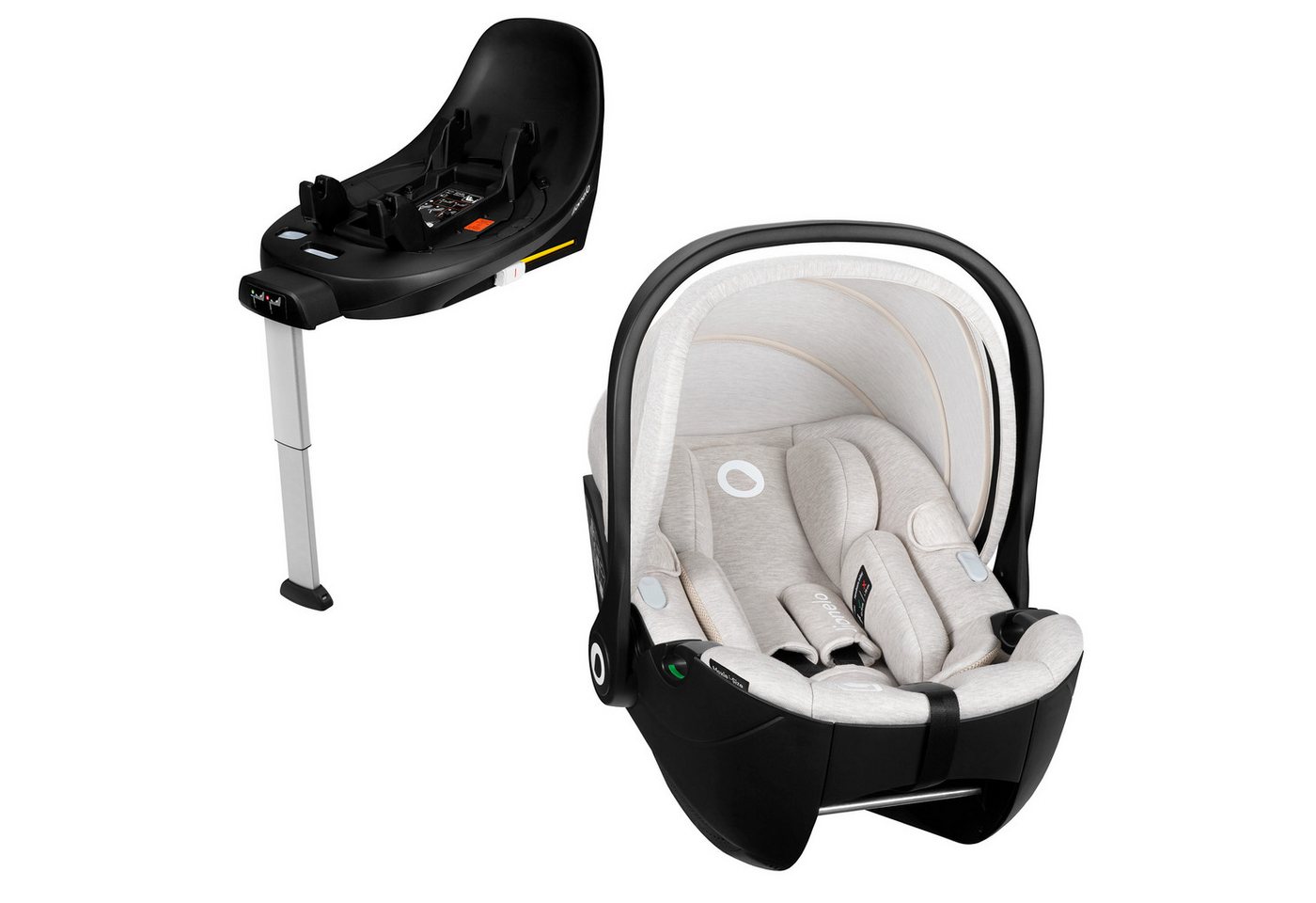 lionelo Autokindersitz MOXIE I-SIZE SET, ab: ab Geburt, bis: bis 87 cm, ab: 40 cm, bis: 87 cm, (Set mit 360°-Basis), Inklusive 360°-Basis/Memory Foam/Bambus/Dri – Bild 2 von 5