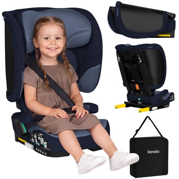 lionelo Autokindersitz ORIN I-SIZE, ab: ab ca. 3,5 Jahren, bis: bis ca. 12 Jahren, ab: 100 cm, bis: 150 cm, (Kindersitz mit Transporttasche und Becherhalter), i