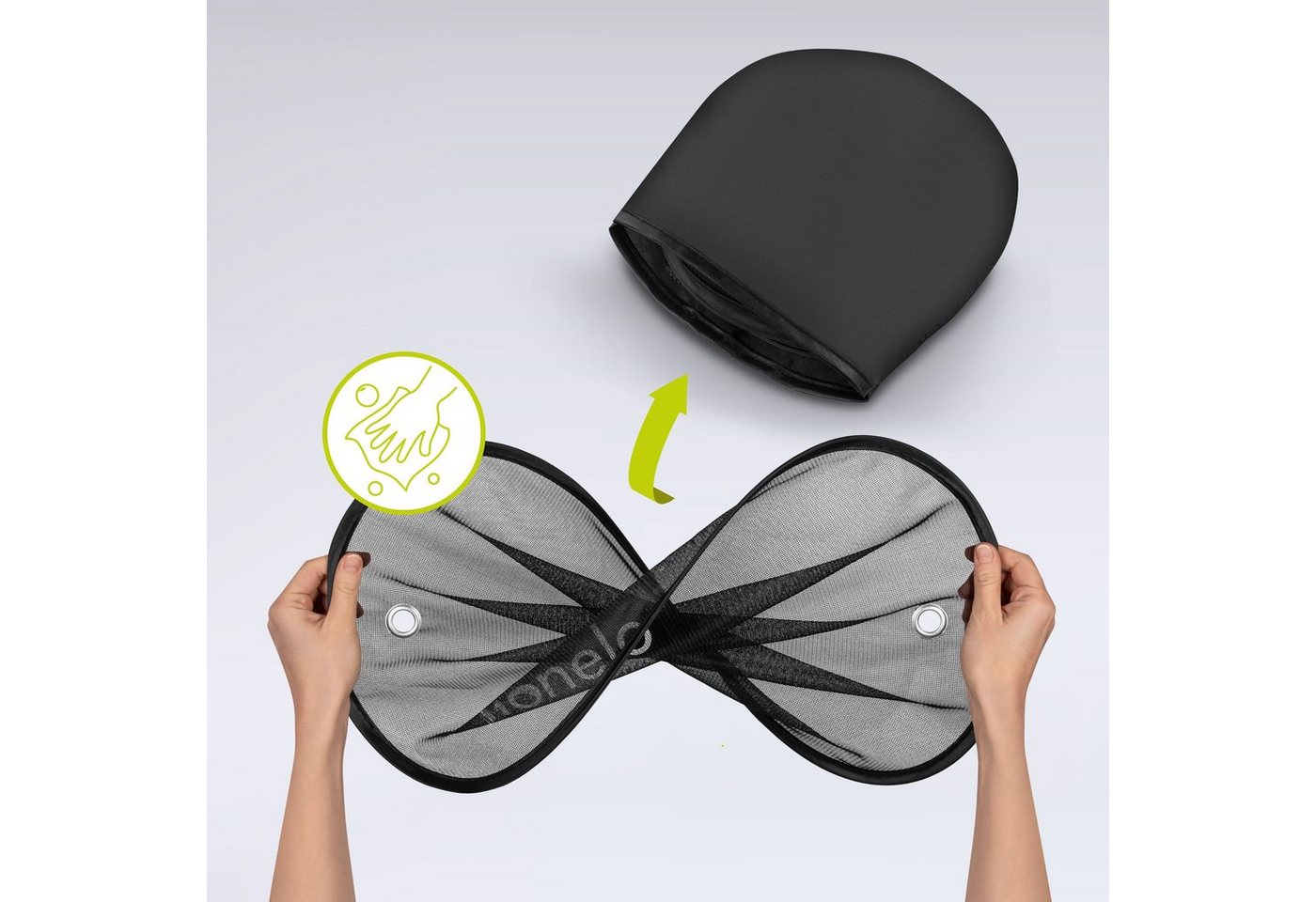 lionelo Autosonnenschutz SUNSHADE, (Set, Set), universal für jedes Auto / UV-Schutz – Bild 4 von 5