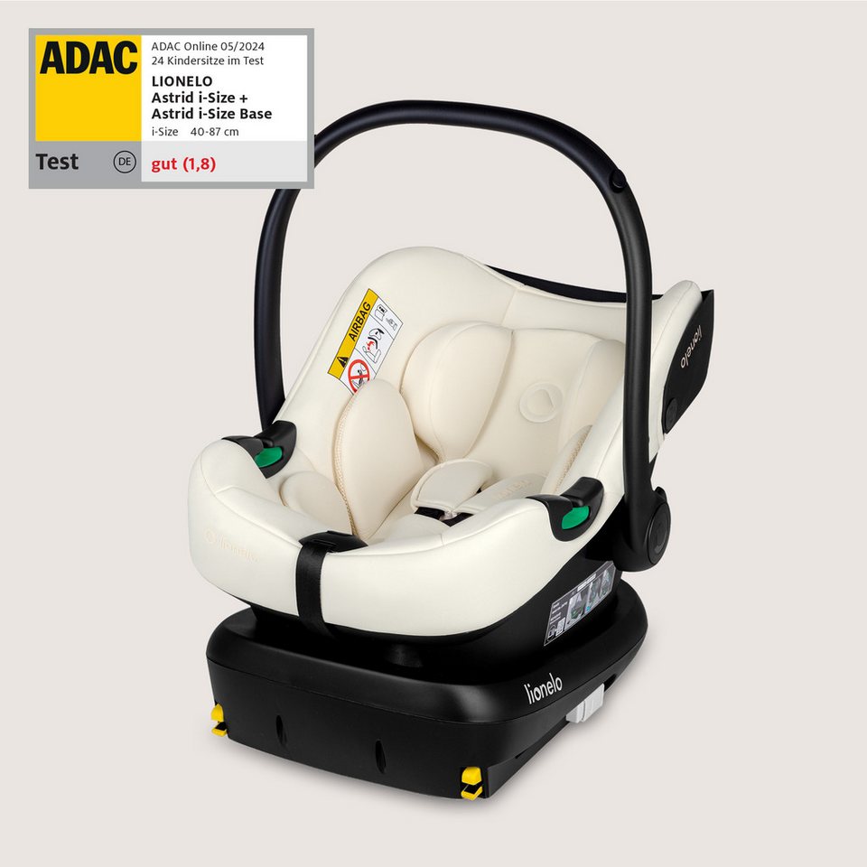 lionelo Babyschale ASTRID I-SIZE, ab: ab Geburt, bis: bis 87 cm, ab: 40,00 cm, bis: 87,00 cm, (Set), Sehr stabiler Träger, Höhenverstellung, Modernes Design – Bild 2 von 5