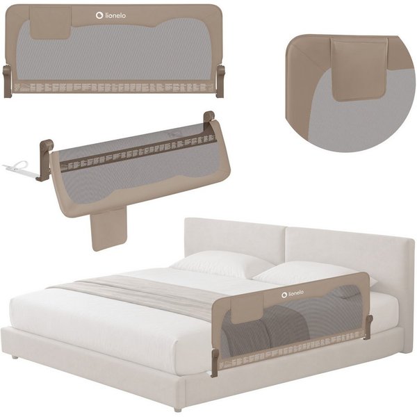 lionelo Bettschutzgitter HANNA (Set, Set), 180 Grad 66 cm hoch Standsafe SecureBelt