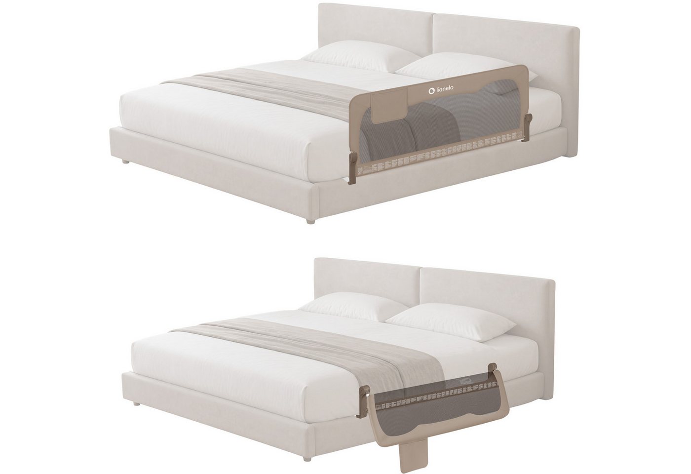lionelo Bettschutzgitter HANNA (Set, Set), 180 Grad 66 cm hoch Standsafe SecureBelt – Bild 2 von 5