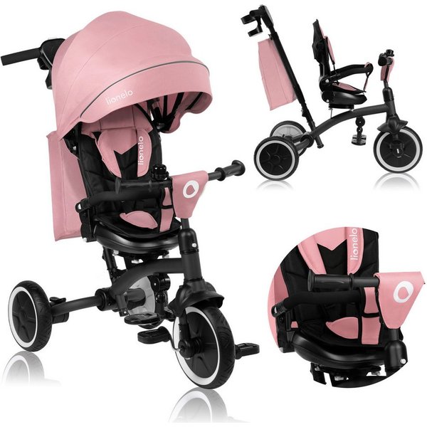lionelo Dreirad-Kinderwagen TRIS PLUS, Inklusive Glocke, Tasche und Becherhalter/ab 9 Monaten