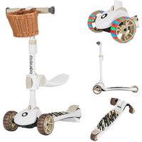 lionelo Dreiradscooter FRANKY, (Set, Balance Roller, Korb, Sitz), 2in1:Erstes Dreirad und Scooter/Leuchtende Räder/Ergonomisch