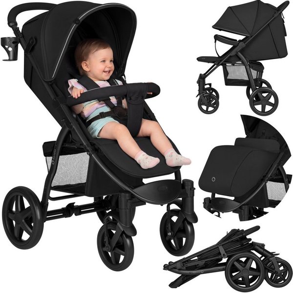 lionelo Kinder-Buggy ANNET PLUS, Fußdecke, großer Korb, ab 0 bis 36 Monate
