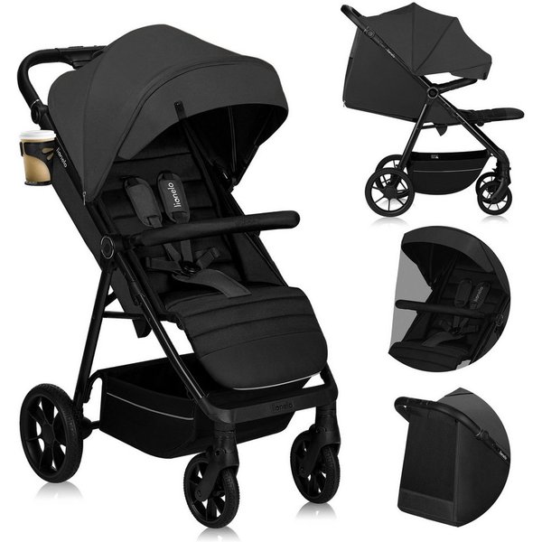 lionelo Kinder-Buggy MIRRA, (Set), PU-Allterrainräder/UPF50+/92cmLiegefläche/verstellbarerGriff