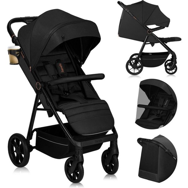 lionelo Kinder-Buggy MIRRA, (Set), PU-Allterrainräder/UPF50+/92cmLiegefläche/verstellbarerGriff