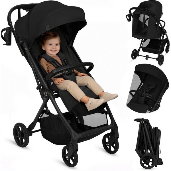 lionelo Kinder-Buggy TANSI, (Set), GravelTech-Räder/Auto-Folding/92 cm Liege/inGrip/einhändig