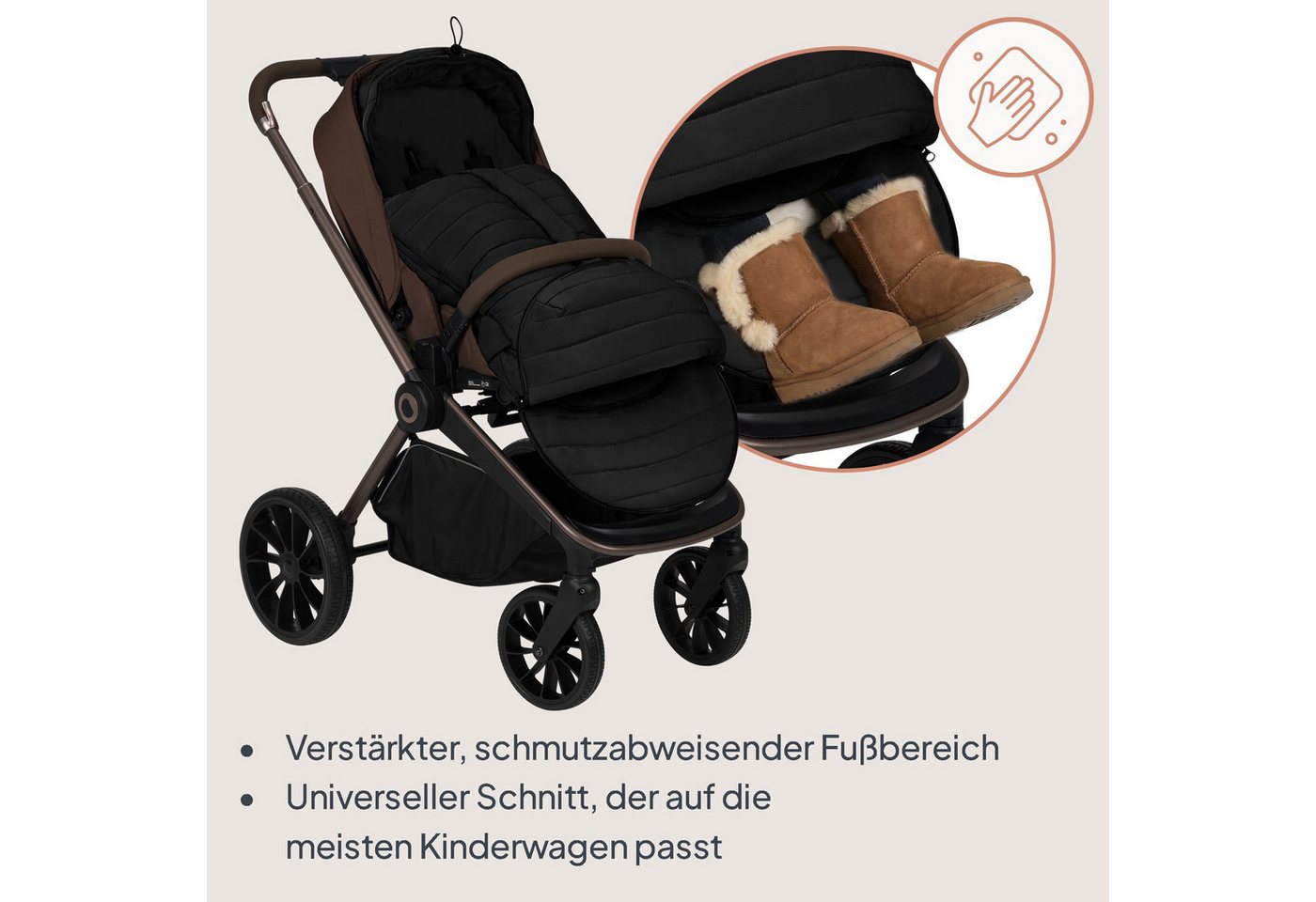 lionelo Kinderschlafsack OLI (Set, 2in1 Fußsack + Schutzhülle), Modular 2in1/wasserabweisend/UV-Schutz/warm bis-20°C – Bild 4 von 5