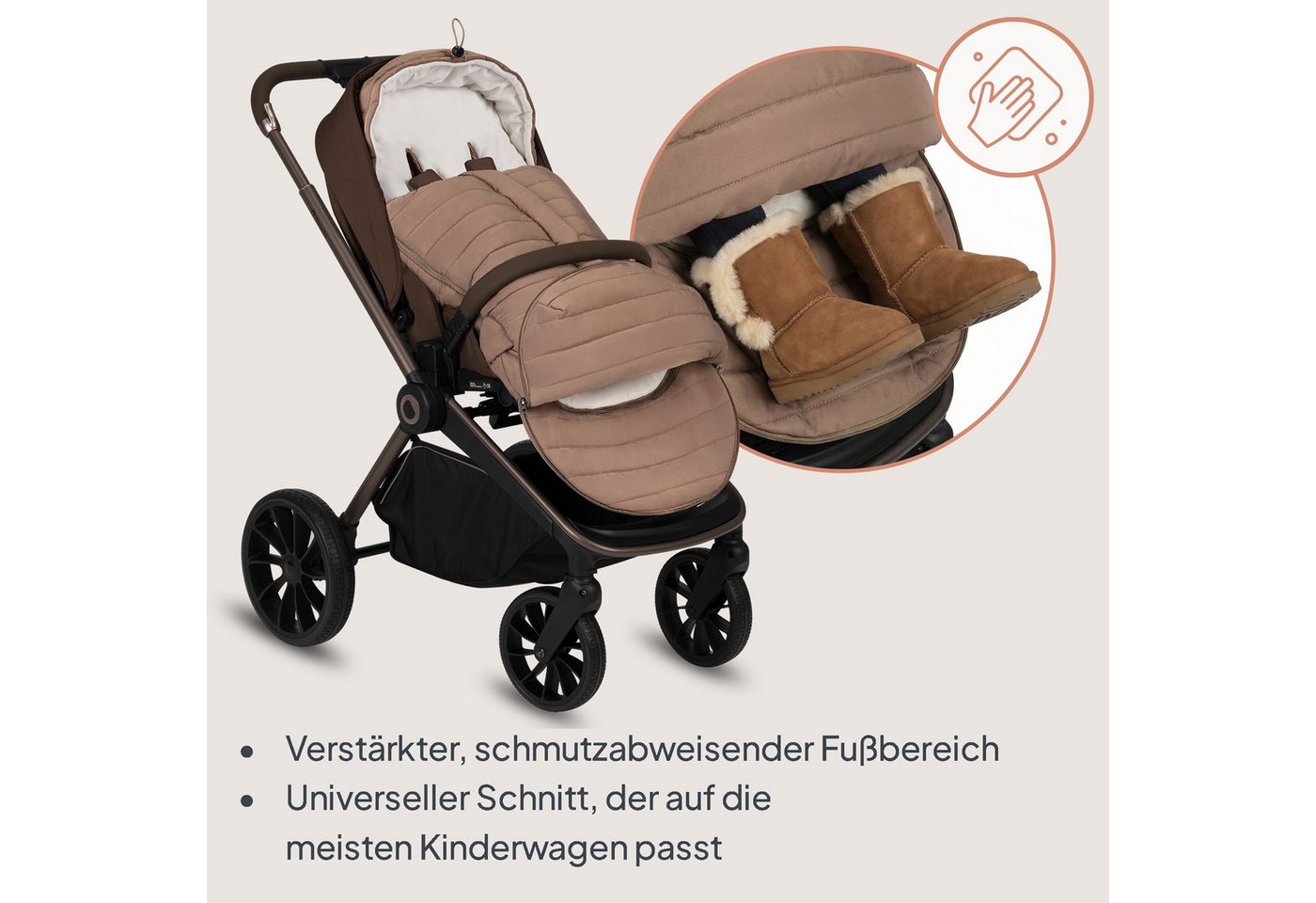 lionelo Kinderschlafsack OLI (Set, 2in1 Fußsack + Schutzhülle), Modular 2in1/wasserabweisend/UV-Schutz/warm bis-20°C – Bild 4 von 5