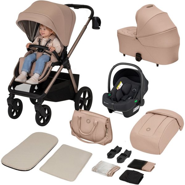 lionelo Kombi-Kinderwagen CARMINE 3IN1, (Set), 3in1/GravelTech/Anti-Reflux/AiryDots/UPF50+