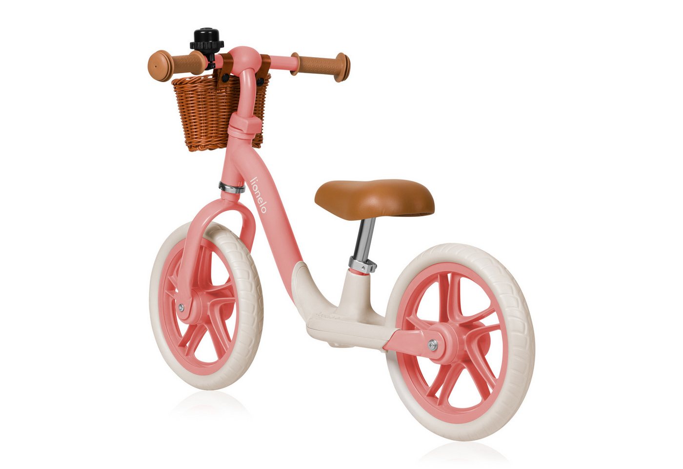 lionelo Laufrad ALEX PLUS Durchmesser 30,5 cm (12 Zoll) Zoll, inklusive Korb und Glocke/ideal zum Erlernen des Fahrradfahrens – Bild 4 von 5