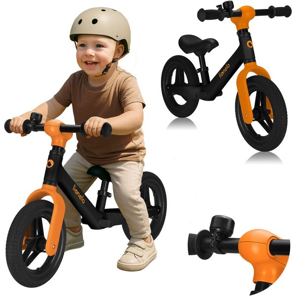 lionelo Laufrad TONI 25 cm Zoll, Leicht/Verstellbar/PU-Räder/120° Lenkerstopp