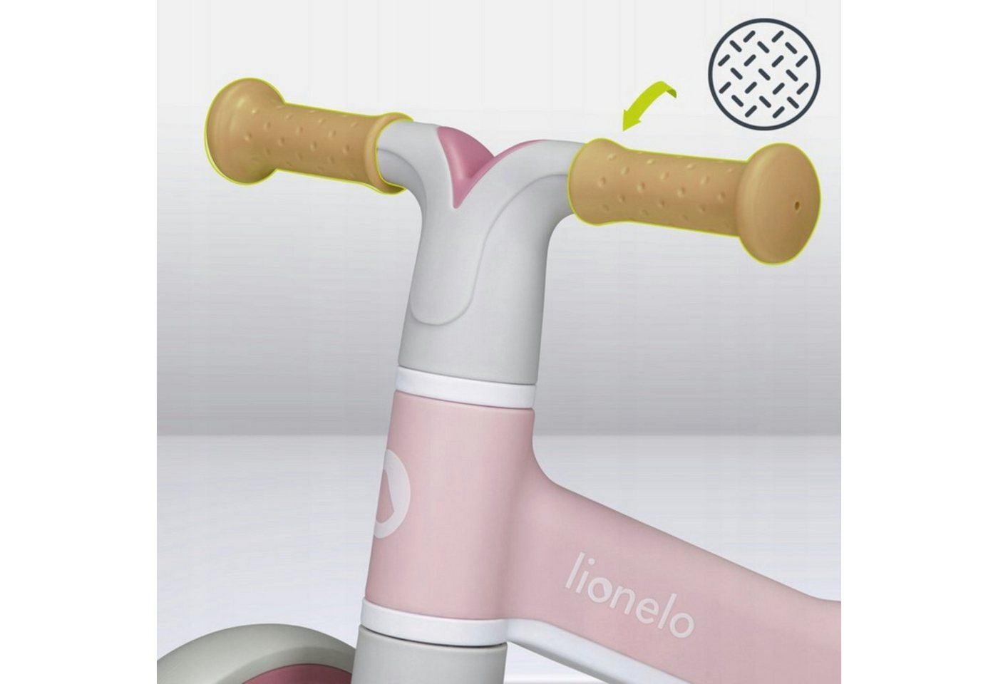 lionelo Laufrad VILLY Durchmesser 17,5 cm Zoll, Vordere Dämpfung, Ergonomische Gestaltung, das Gleichgewicht lernen – Bild 4 von 5