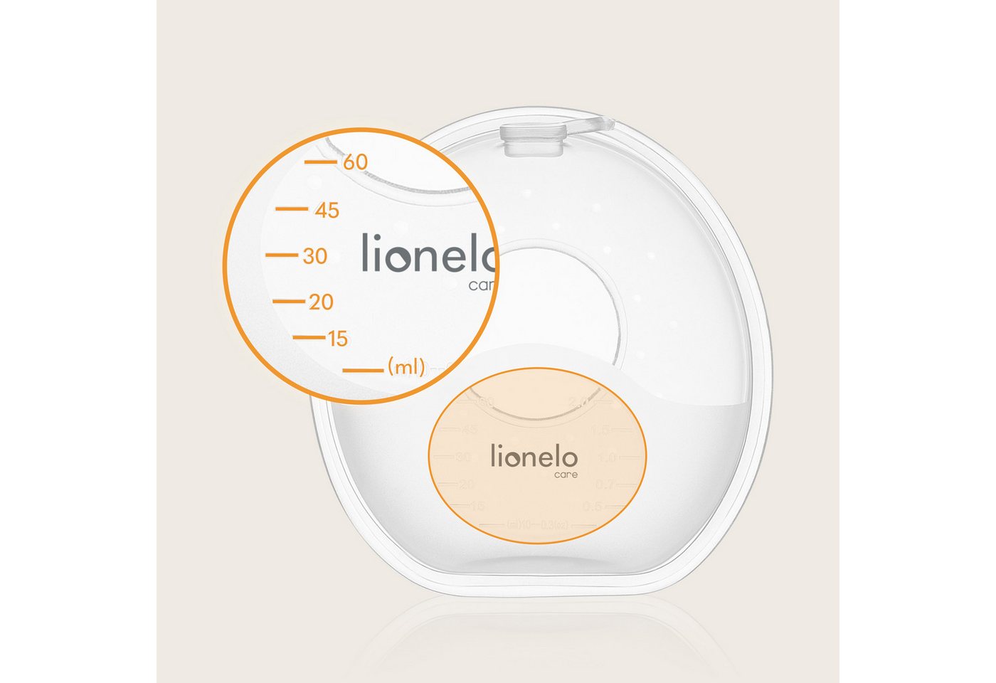 lionelo Milchbehälter MILKY SIMPLE, 60 ml/schalenförmig/sterilisiertbar/weich & diskret – Bild 3 von 5
