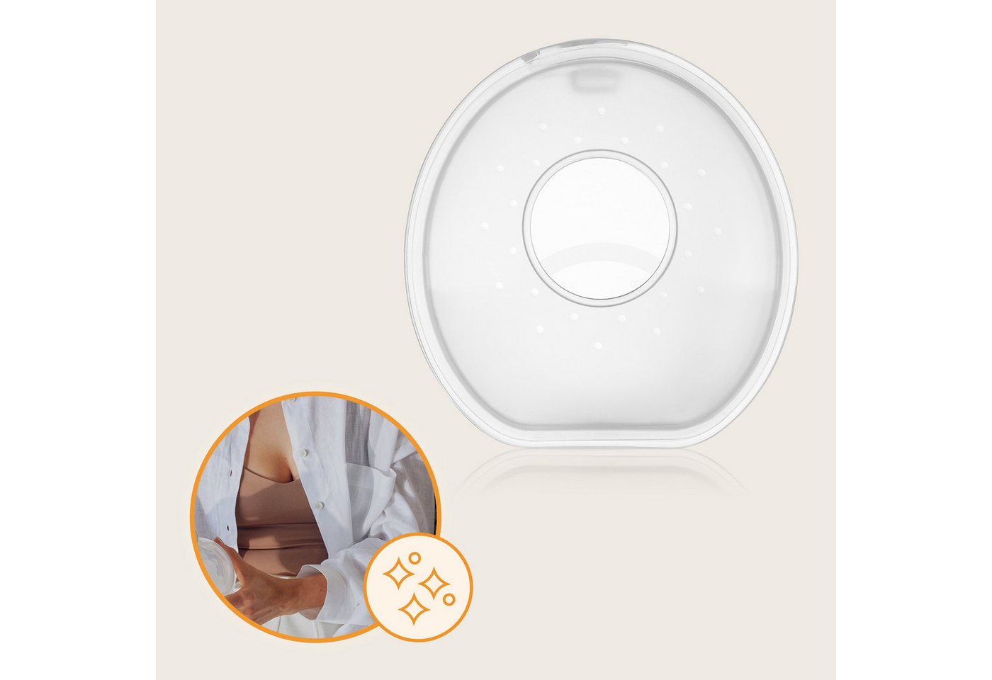 lionelo Milchbehälter MILKY SIMPLE, 60 ml/schalenförmig/sterilisiertbar/weich & diskret – Bild 4 von 5