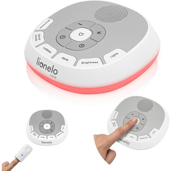 lionelo Spieluhr BABYNAP, Portable/Lampe/LoveBeat - Mamas Herzschlag und 20 Geräusche