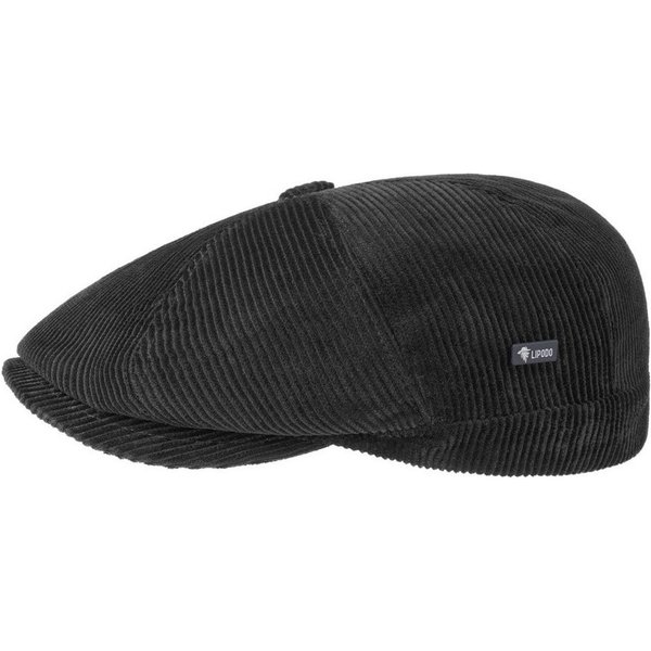Lipodo Flat Cap (1-St) Cordcap mit Schirm, Made in Italy