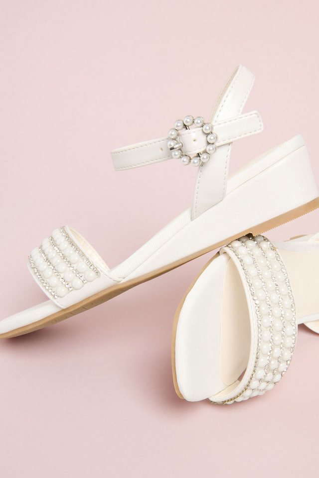 LIPSY Lipsy Schimmernde, festliche Sandaletten Keilsandalette – Bild 5 von 5