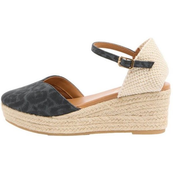 LIPSY Lipsy zweiteilige Espadrilles, Kunstveloursleder Keilsandalette