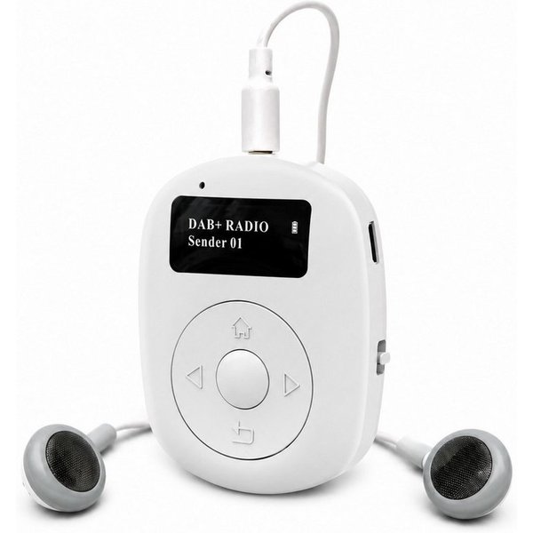 Lisabonde DAB+ Digitalradio tragbar Mini Radio mit OLED-Display Clip & Akku UKW-Radio (DAB, Sendersuchlauf, Favoritenspeicher, DAB+, FM (UKW), Ultra-kompakt,60 