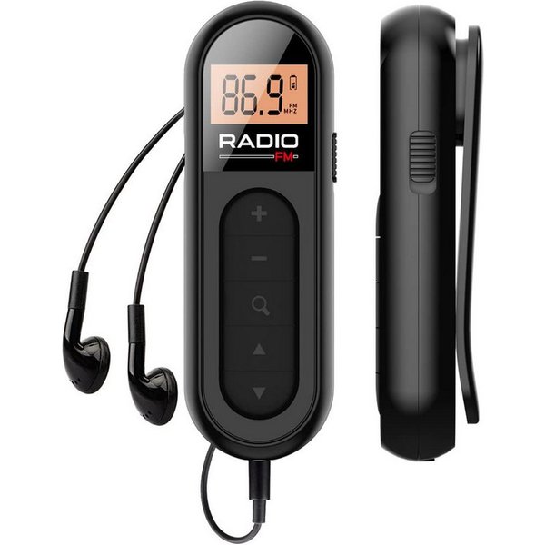 Lisabonde Mini FM Taschenradio mit Clip, Akku, USB-C & Kopfhörer Radio (Senderspeicher, FM-Tuner, Digitaler Empfang, Automatischer Sendersuchlauf, DSP-Chip, Tas