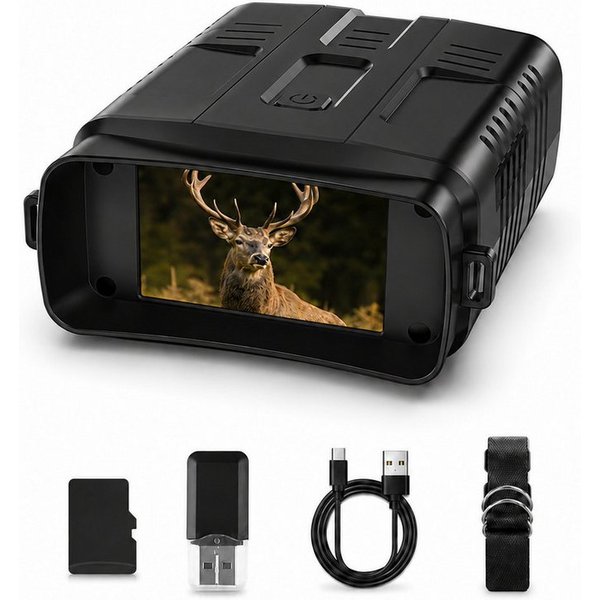 Lisabonde Nachtsichtgerät Digitales Nachtsichtgerät 4K, 800m Sicht, 10x Zoom & 850nm IR, 4K Video & 42MP Fotoauflösung, 10-fach Digitalzoom