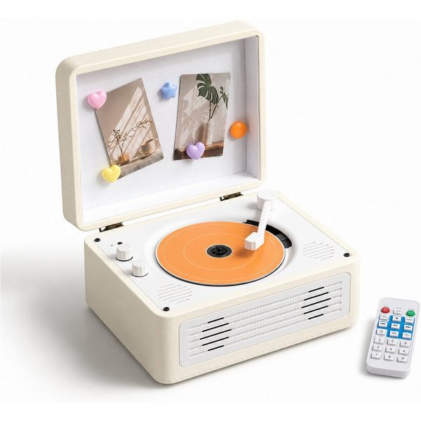 Lisabonde Tragbarer CD-Player, Bluetooth 5.4 mit Akku & Stereo Lautsprecher CD-Player (Bluetooth, 0 GB Festplatte, 2-Wege-Bluetooth 5.4 (Sender/Empfänger), 3000