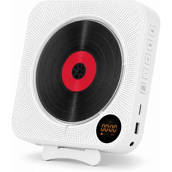 Lisabonde wiederaufladbar, mit Bluetooth 5.1 & Wandmontage CD-Player (Nicht vorhanden, Nicht vorhanden, A-B-Funktion, Sleep-Timer, Staubschutzdeckel, FM-Radio)