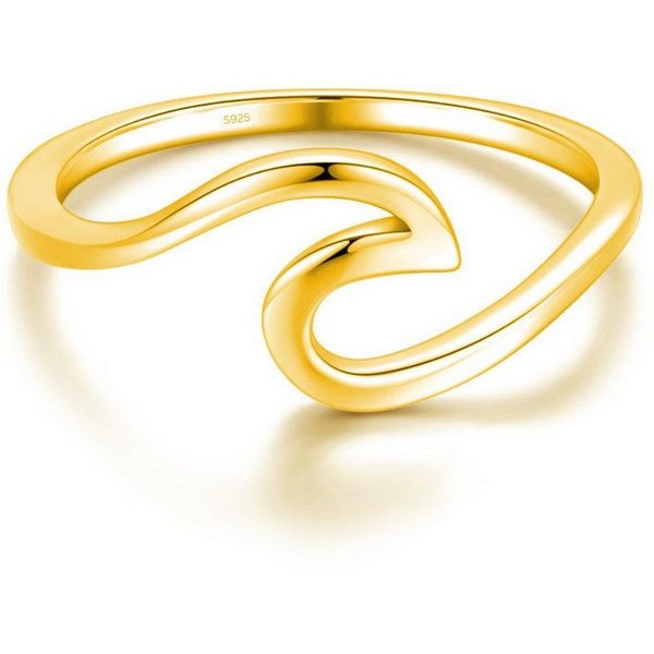 Lisandra Scott Fingerring WAVE Ring aus 925 Sterling Silber Welle Minimalistisch Wellenring, Zeitlos & filigran – Inspiriert von der Natur