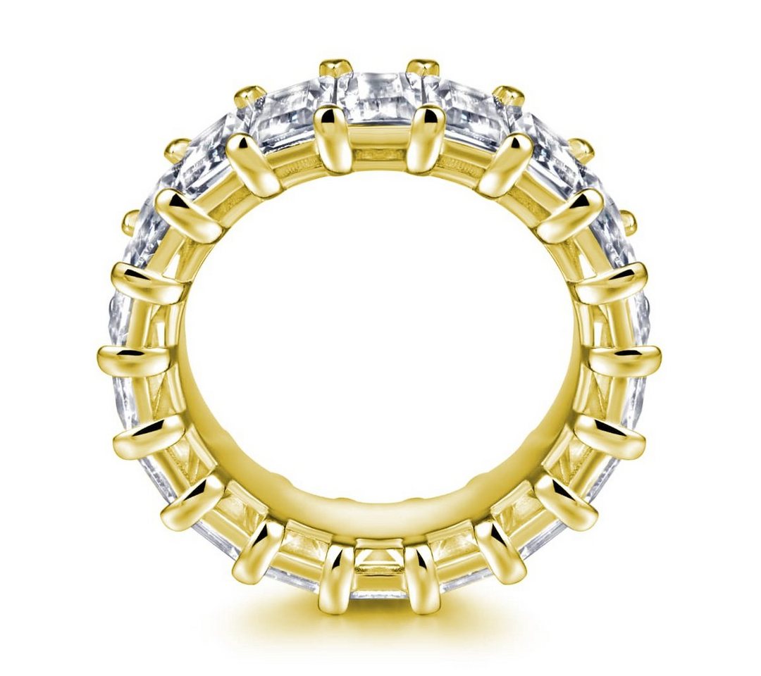 Lisandra Scott Silberring 18K Funkelnder Baguette Eternity Ring 925 Sterling Silber mit Steinen, Luxus, der bleibt – ein Ring wie ein Versprechen für die Ewigke – Bild 3 von 4