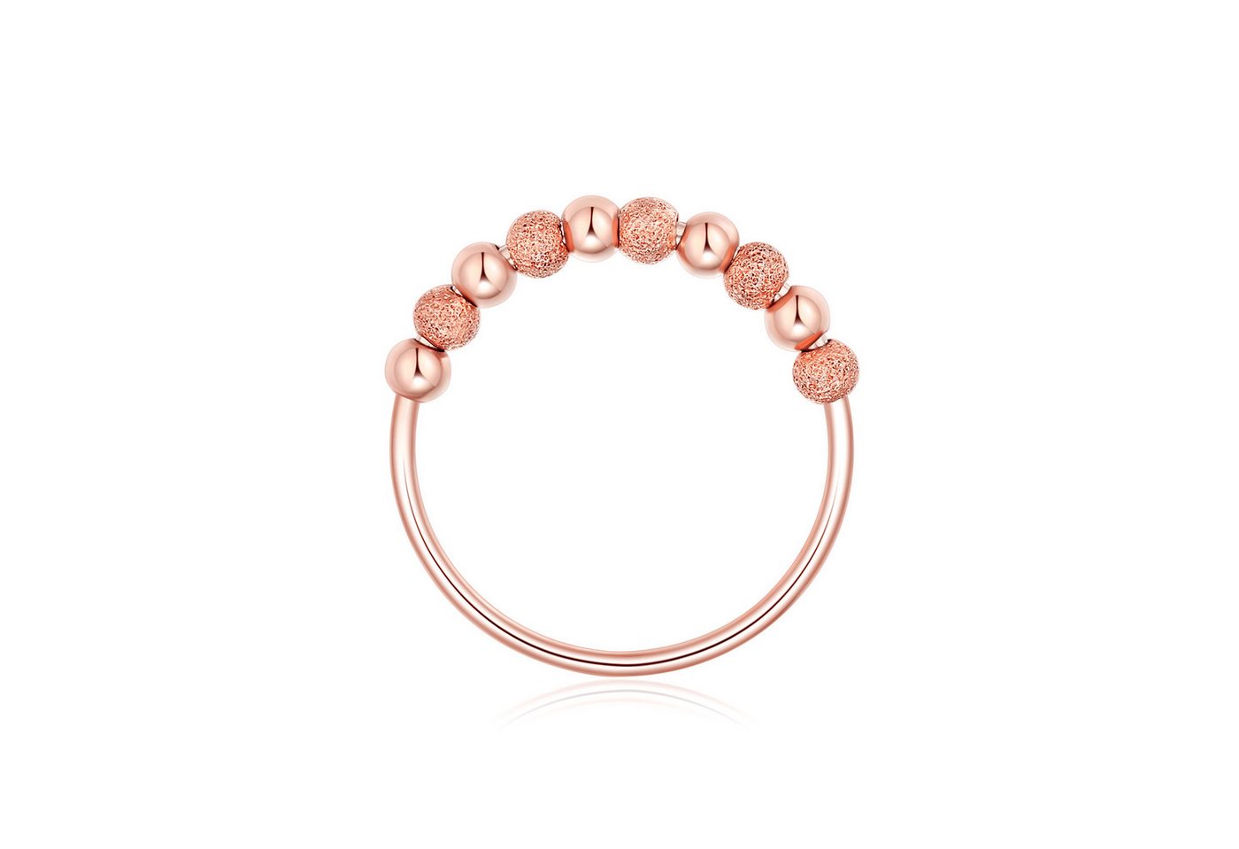 Lisandra Scott Silberring Anti-Stress Ring aus 925 Sterlingsilber mit drehbaren Glitzer-Kugeln – Bild 3 von 5
