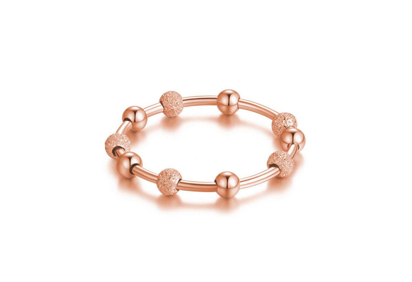 Lisandra Scott Silberring Anti-Stress Ring aus 925 Sterlingsilber mit drehbaren Glitzer-Kugeln – Bild 4 von 5