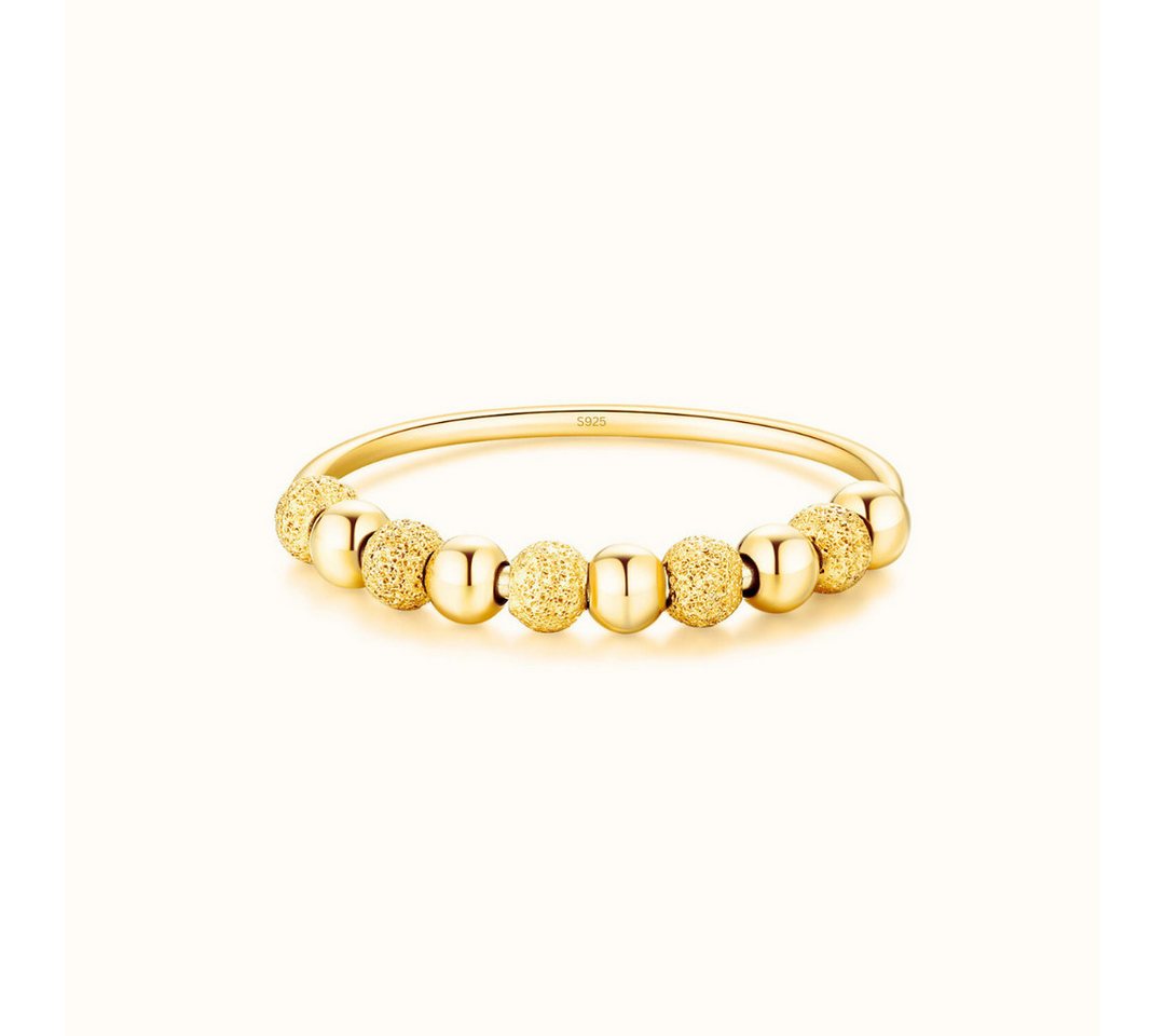 Lisandra Scott Silberring Anti-Stress Ring aus 925 Sterlingsilber mit drehbaren Glitzer-Kugeln – Bild 2 von 5
