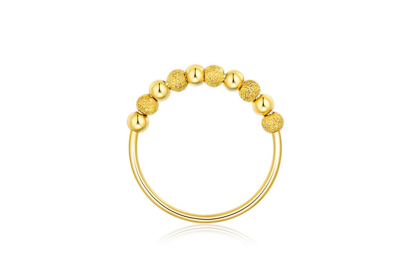 Lisandra Scott Silberring Anti-Stress Ring aus 925 Sterlingsilber mit drehbaren Glitzer-Kugeln – Bild 3 von 5