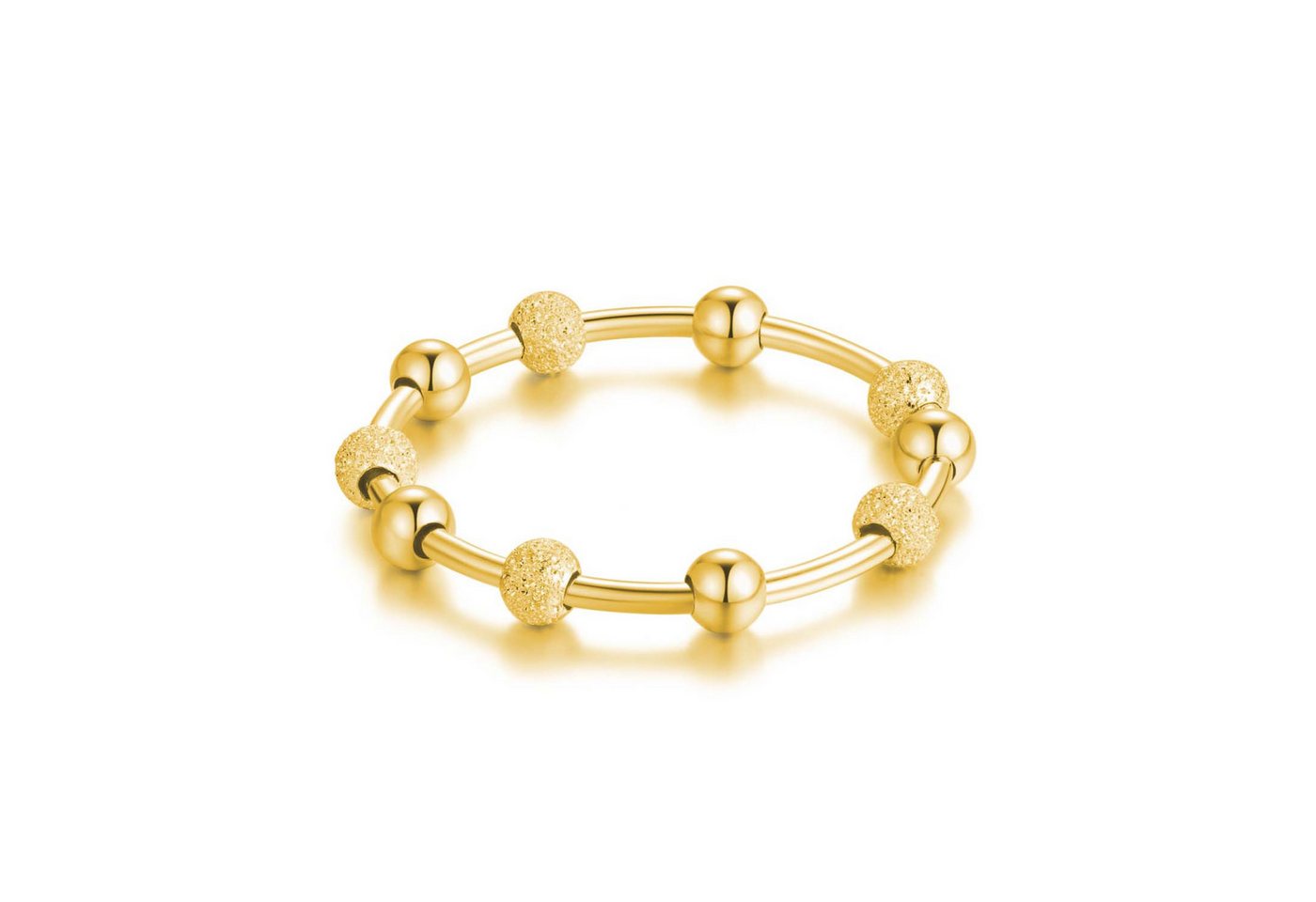 Lisandra Scott Silberring Anti-Stress Ring aus 925 Sterlingsilber mit drehbaren Glitzer-Kugeln – Bild 4 von 5