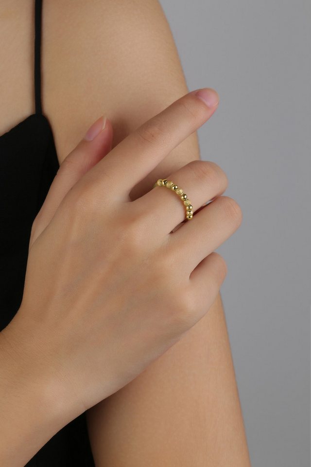 Lisandra Scott Silberring Anti-Stress Ring aus 925 Sterlingsilber mit drehbaren Glitzer-Kugeln – Bild 5 von 5