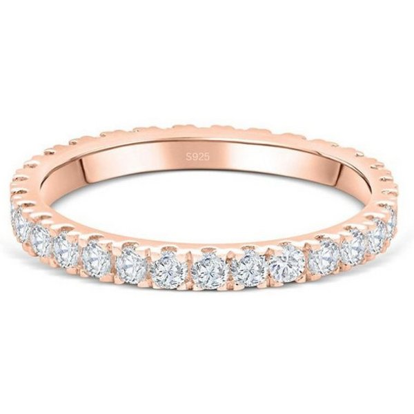 Lisandra Scott Silberring Eternity Ring Treasure 925 Sterling Silber mit Zirkonia Steinen Breit, Für starke Gefühle & stilvolle Hände – breiter Silberring mit G