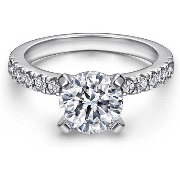 Lisandra Scott Silberring Funkelnder Damen Ring aus 925 Sterling Silber Solitärring mit Steinen, Solitär, der verzaubert – purer Glanz für echte Herzensmomente.